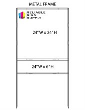 24"W x 24"H SLIDE-IN SIGLE RIDER METAL YARD FRAME