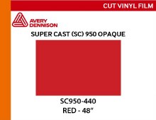 48" AVERY SC-950 CAST CUT VINYL RED