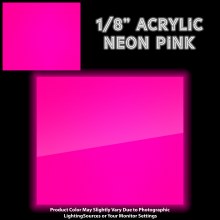 1/8" ACRYLIC NEON PINK 186 4' x 8'