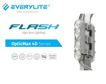 EVERYLITE FLASH OPTIC MAX 24V, 3W, 4D, 7000 K DOUBLE SIDED 100 Count
