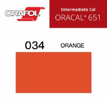 24" ORACAL 651 INTERMEDIATE CALENDER CUT VINYL ORANGE 034