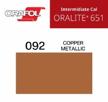 24" ORACAL 651 INTERMEDIATE CALENDER CUT VINYL COPPER METALLIC 092