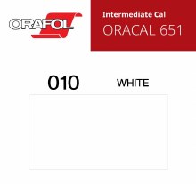 15" ORACAL 651 INTERMEDIATE CALENDER CUT VINYL PUNCHED WHITE 010 50 yd