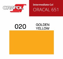 30" ORACAL 651 INTERMEDIATE CALENDER CUT VINYL GOLD YELLOW 020