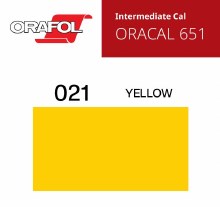 24" ORACAL 651 INTERMEDIATE CALENDER CUT VINYL YELLOW 021