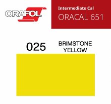 24" ORACAL 651 INTERMEDIATE CALENDER CUT VINYL BRIMSTONE YELLOW 025