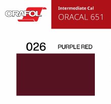 30" ORACAL 651 INTERMEDIATE CALENDER CUT VINYL PURPLE RED 026