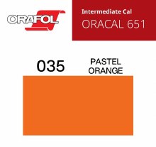 24" ORACAL 651 INTERMEDIATE CALENDER CUT VINYL PASTEL ORANGE 035