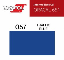24" ORACAL 651 INTERMEDIATE CALENDER CUT VINYL TRAFFIC BLUE 057