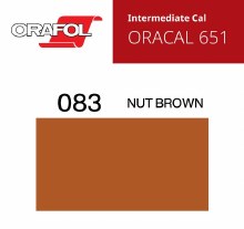 24" ORACAL 651 INTERMEDIATE CALENDER CUT VINYL NUT BROWN 083