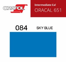 24" ORACAL 651 INTERMEDIATE CALENDER CUT VINYL SKY BLUE 084