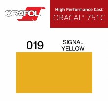 24" ORACAL 751 HIGH PERFORMANCE CAST CUT VINYL SIGNAL YELLOW 019