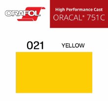 24" ORACAL 751 HIGH PERFORMANCE CAST CUT VINYL YELLOW 021