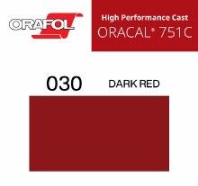 30" ORACAL 751 HIGH PERFORMANCE CAST CUT VINYL DARK RED 030