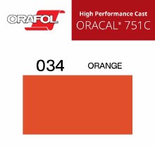 24" ORACAL 751 HIGH PERFORMANCE CAST CUT VINYL ORANGE 034