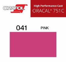 30" ORACAL 751 HIGH PERFORMANCE CAST CUT VINYL PINK 041 10 yd Roll