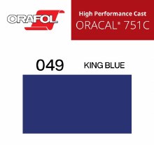 24" ORACAL 751 HIGH PERFORMANCE CAST CUT VINYL KING BLUE 049