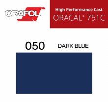 24" ORACAL 751 HIGH PERFORMANCE CAST CUT VINYL DARK BLUE 050