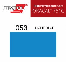 24" ORACAL 751 HIGH PERFORMANCE CAST CUT VINYL LIGHT BLUE 053