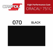 24" ORACAL 751 HIGH PERFORMANCE CAST CUT VINYL BLACK 070
