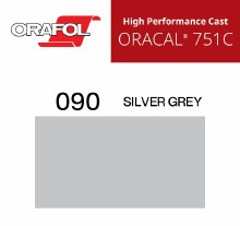 24" ORACAL 751 HIGH PERFORMANCE CAST CUT VINYL GREY METALLIC 090