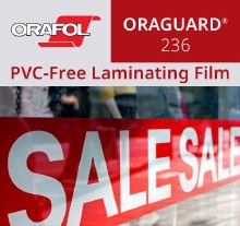 ORAGUARD 236 2.5 mil 2 years PVC FREE PERMANENT GLOSS LAMINATE 54" x 50 yd