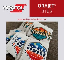 ORAJET 3165 4 mil 5 year PERMANENT GREY ADHESIVE GLOSS VINYL 54" x 50 yd