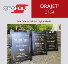 ORAJET 3164 4 mil 4 years CLEAR PERMANENT ADHESIVE GLOSS 54" x 50 yd