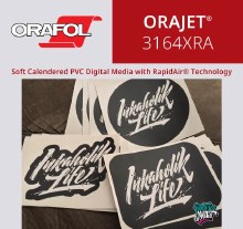 ORAJET 3164 RA 4 mil 4 year PERMANENT GREY ADHESIVE GLOSS VINYL 54" x 50 yd