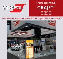 ORAJET 3850 3 mil, 7 years PERMANENT ADHESIVE PRINTABLE TRANSLUCENT 54" x 500 yd