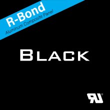 3mm R-BOND BLACK 1-SIDE GLOSS / 1-SIDE MATTE 4' x 10'