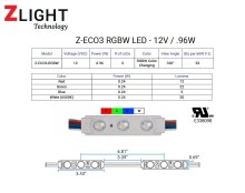 Z-ECO3 RGBW 12V / .96 W 100 mODULES