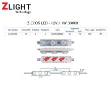 Z-ECO5 12V / 1 W 3,000 K 200 Modules