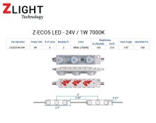 Z-LIGHT ECO5 24 V, 1 W, 7000 K 200 Count Bag
