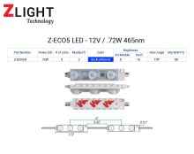 Z-ECO5 12V / .72 W BLUE 100 Modules