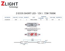 Z-LIGHT ECO5-SHORT 12 V, 1 W, 7000 K 200 Count Bag