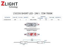 Z-LIGHT ECO5-SHORT 24 V, .72  W, 7000 K 200 Count Bag