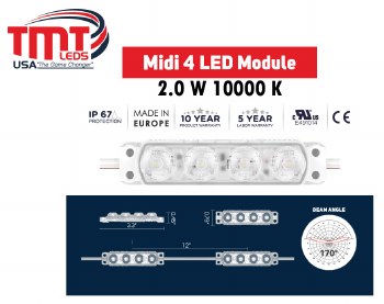 TMT MIDI-4 12V, 2W, 10000 KELVIN 100 cnt