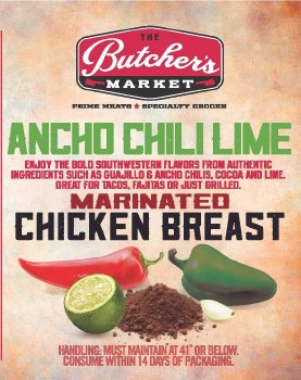 Chicken Breast - Ancho Chili Lime (Cryo-vac)