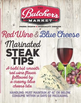 Steak Tips - Red Wine Blue Cheese