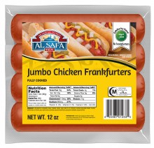 JUMBO CHICKEN FRANKFURTER 12OZ