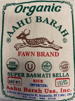 Aahu Barah Organic Basmati Rice 10lb