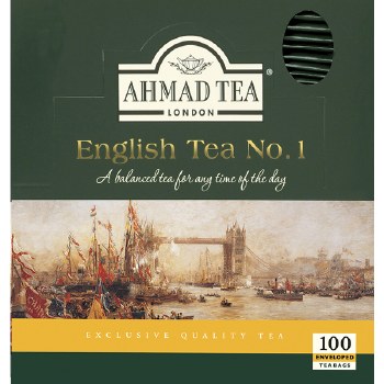 Ahmad English Tea No.1, 100 enveloped bags