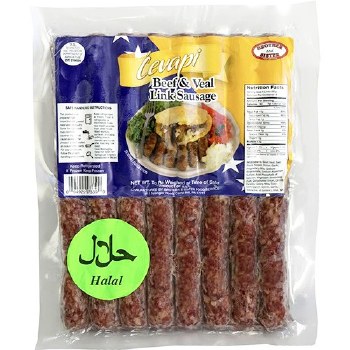Brother and Sister Cevapi Halal Beef &amp; Veal Link Sausage 2 lb