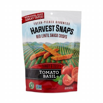 Calbee Harvest Snaps Red Lentil Snack Crisps with Tomato Basil 3oz