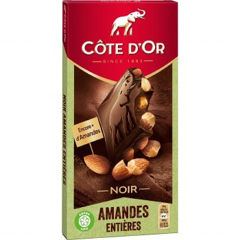 Cote D'or Dark Chocolate with Almonds 180g