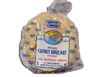 Kontos Pita Bread For Gyro 10pc 7&quot;