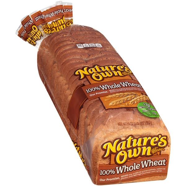 Nature's Own Whole Wheat Sliced 20oz - Phoenicia Specialty Foods