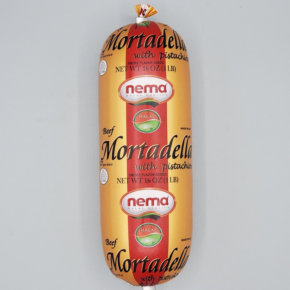 Nema Beef Mortadella With Pistachio Halal 16oz Phoenicia Specialty Foods