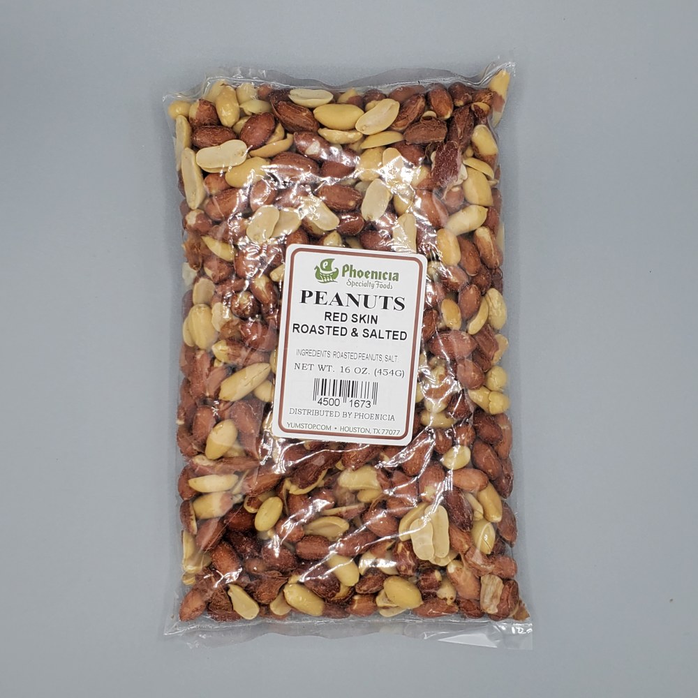 Phoenicia Red Skin Peanuts Roasted & Salted 1 lb - Phoenicia Specialty ...